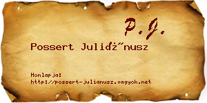 Possert Juliánusz névjegykártya